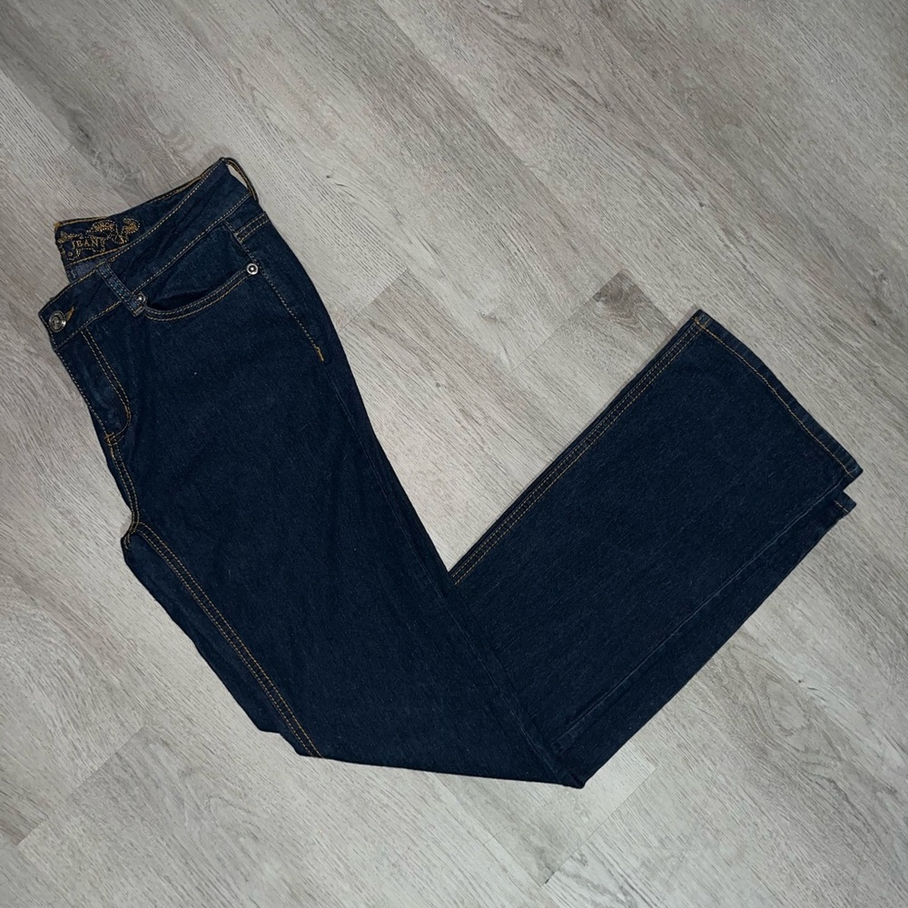 Wax Jean Women's Boot Cut Jeans - Dark Blue - Picture 2 of 5